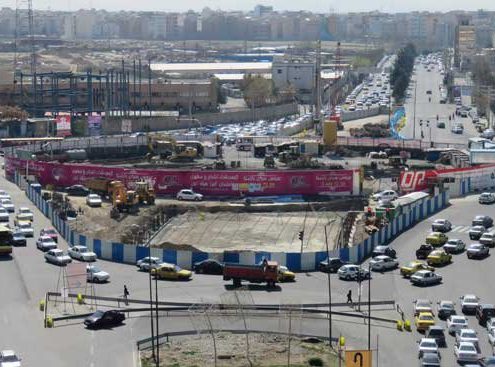 جابجایی شبکه برق تقاطع شهید آجرلو