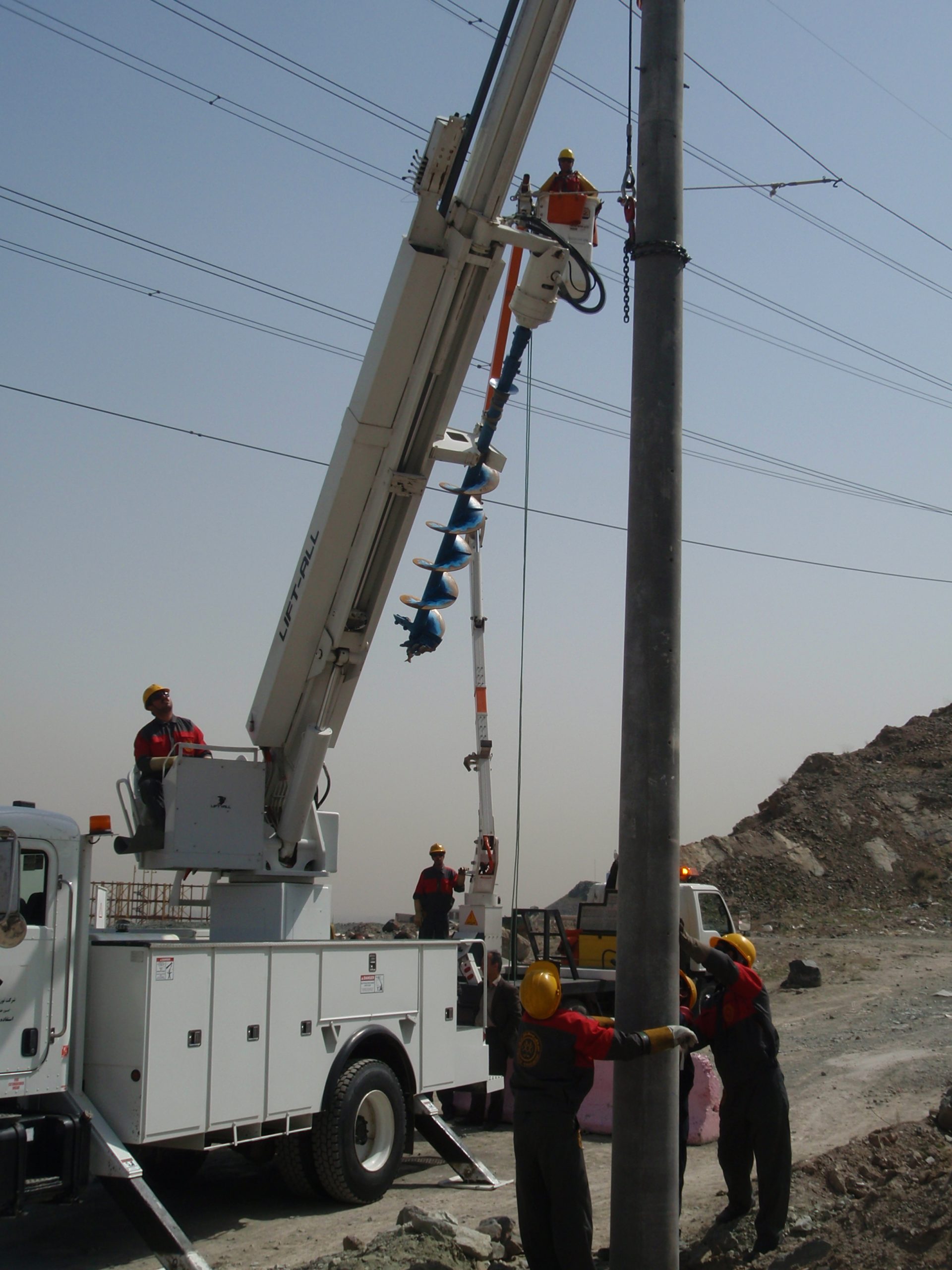 Removal of the overhead power network by Pegah Energy Parsian Company